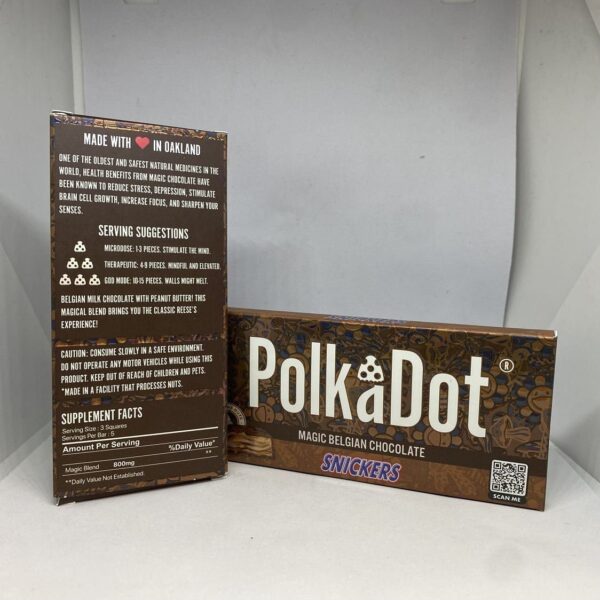 polka dot muschroom chocolate bar